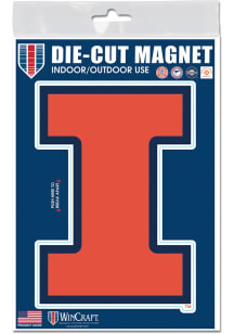 Illinois Fighting Illini 3x5 Car Magnet - Orange