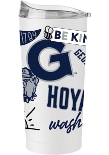 Logo Brands Georgetown Hoyas 20oz Native Stainless Steel Tumbler - White