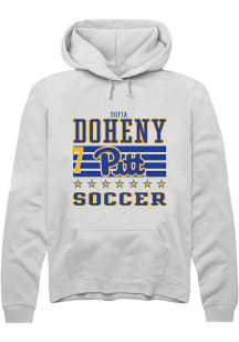 Sofia Doheny Pitt Panthers Mens White NIL Striped Player Hood