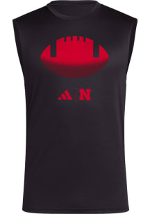 Adidas Nebraska Cornhuskers Mens   Short Sleeve Tank Top
