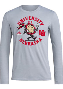 Adidas Nebraska Cornhuskers   Long Sleeve T Shirt