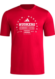Adidas Nebraska Cornhuskers   Short Sleeve T Shirt