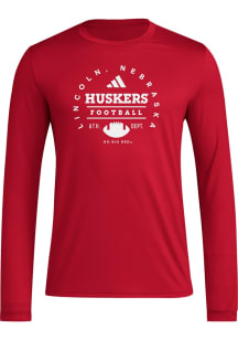 Adidas Nebraska Cornhuskers   Long Sleeve T Shirt