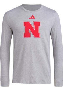 Adidas Nebraska Cornhuskers   Long Sleeve T Shirt
