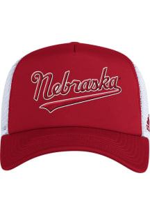 Adidas Nebraska Cornhuskers Foam Trucker Adjustable Hat -