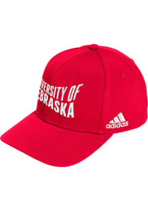 Adidas Nebraska Cornhuskers Wavy Script Adjustable Hat -