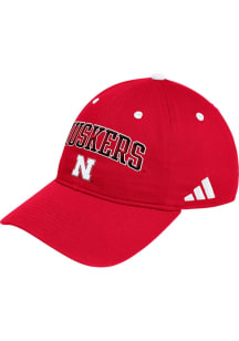 Adidas Nebraska Cornhuskers Script Adj Adjustable Hat -