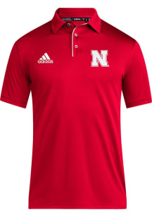 Adidas Nebraska Cornhuskers Mens   Short Sleeve Polo
