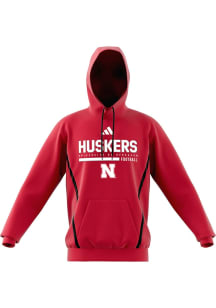 Adidas Nebraska Cornhuskers Mens   Long Sleeve Hoodie