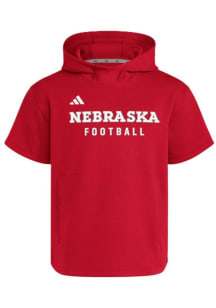 Adidas Nebraska Cornhuskers   Short Sleeve Hoods