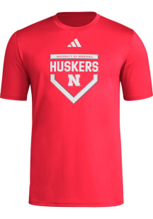 Adidas Nebraska Cornhuskers   Short Sleeve T Shirt