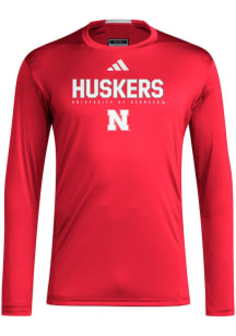 Adidas Nebraska Cornhuskers   Long Sleeve T Shirt