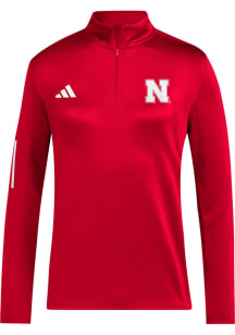 Adidas Nebraska Cornhuskers Womens  Go Big Red Qtr Zip Pullover