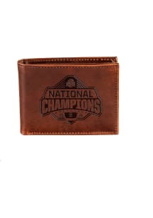 Ohio State Buckeyes 2024 Football National Champions Leather Mens Bifold Wallet