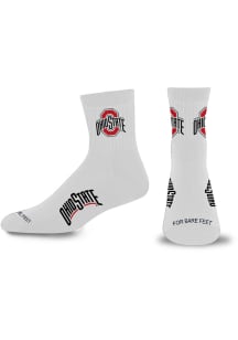 Ohio State Buckeyes Team Blanc Mens Quarter Socks