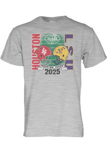 Blue 84 LSU Tigers Grey 2025 Texas Bowl Short Sleeve T Shirt