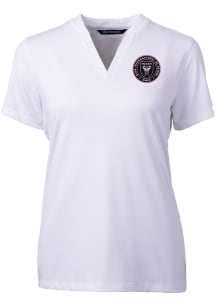 Cutter and Buck Inter Miami CF Womens White Forge Short Sleeve T-Shirt