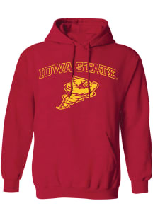 Iowa State Cyclones Mens Cardinal Punching Cy Long Sleeve Hoodie