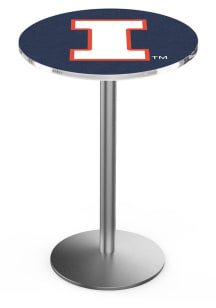 Illinois Fighting Illini Stainless Round Base Pub Table
