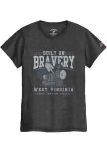League West Virginia Mountaineers Womens Black Built on Bravery Short Sleeve T-Shirt