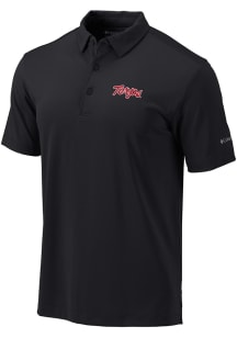 Columbia Maryland Terrapins Mens Black Terps Drive Short Sleeve Polo