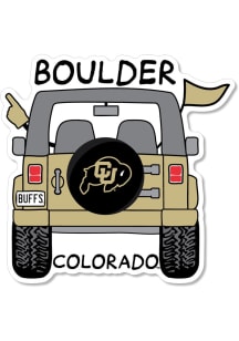 Colorado Buffaloes 3.5" Jeep Rugged Stickers - Black