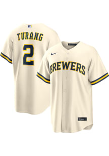 Brice Turang Milwaukee Brewers Mens Replica Home Jersey - White