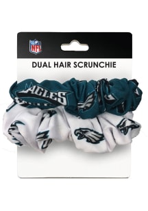 Philadelphia Eagles Dual Hair Twist Womens Hair Scrunchie