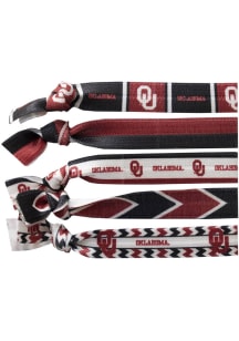 Oklahoma Sooners Knotted Hair Tie Womens Hair Scrunchie