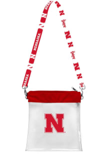 Nebraska Cornhuskers Pattern Strap Womens Clear Tote