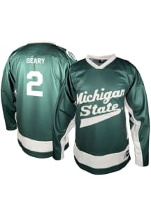Genuine Collective Patrick Geary Michigan State Spartans Mens Green NIL Hockey Jersey