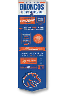 Boise State Broncos Wall Art Sign - Blue