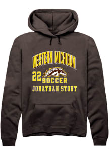 Jonathan Stout Western Michigan Broncos Mens Brown NIL Arch Logo Player Hood