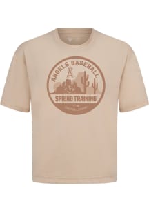 Levelwear Los Angeles Angels Brown Signature Knit Badge Spring Training Short Sleeve Fashion T Shi..