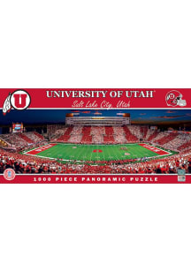 Utah Utes full color pano of team stadium Puzzle