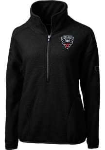 Cutter and Buck DC United Womens Black Cascade Sherpa Qtr Zip
