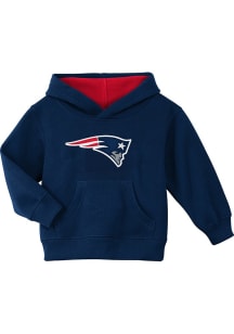 New England Patriots Toddler Navy Blue Prime Long Sleeve Hooded Sweatshirt