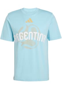 Adidas Argentina National Team Light Blue World Cup Short Sleeve T Shirt
