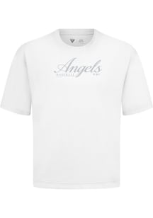 Levelwear Los Angeles Angels White Signature Knit Ethereal Short Sleeve Fashion T Shirt