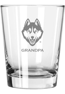 UConn Huskies Grandpa 15oz Rock Glass - White
