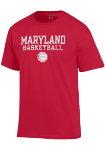 Champion Maryland Terrapins Red Mens Basketball Short Sleeve T Shirt