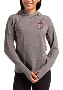 Cutter and Buck Toronto FC Womens Black Adapt Knit Hood Hooded Sweatshirt
