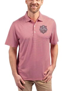 Cutter and Buck Indiana Hoosiers Mens Crimson 2025 CFP National Champions Forge Double Stripe Shor..