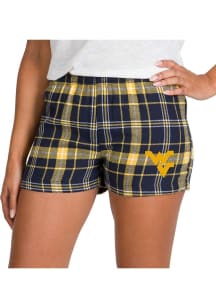 Concepts Sport West Virginia Mountaineers Womens Gold Ultimate Flannel Shorts