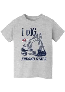 Vive La Fete Fresno State Bulldogs Youth Grey Excavator Short Sleeve T-Shirt