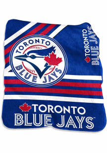 Toronto Blue Jays Stripe Raschel Raschel Throw Blanket - Blue