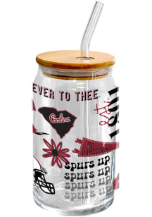 South Carolina Gamecocks 16oz Local Glass Can Pint Glass - White
