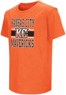 Colosseum Kansas City Mavericks Youth Orange Double Bar Short Sleeve T-Shirt