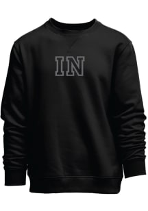 Indiana Womens Black Indiana Puff Paint Crew Sweatshirt