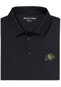 Mizzen+Main Colorado Buffaloes Mens Black Versa Short Sleeve Fashion Polo